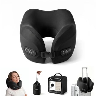 TECH-PROTECT COMFORTREST TRAVEL NECK PILLOW BLACK