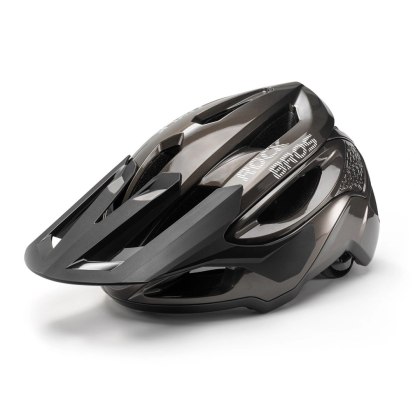 Kask rowerowy Rockbros LK-99 na rower górski z regulowanym daszkiem i zapięciem magnetycznym 58-62 cm - tytanowy