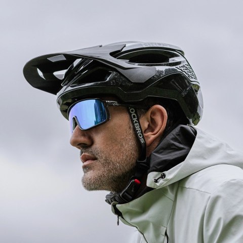 Kask rowerowy Rockbros LK-99 na rower górski z regulowanym daszkiem i zapięciem magnetycznym 58-62 cm - tytanowy