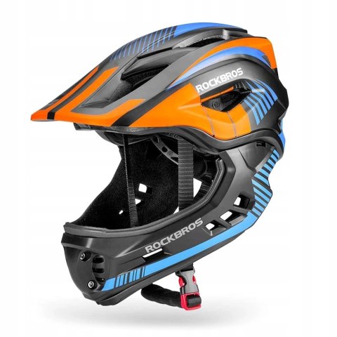 Kask rowerowy dziecięcy Rockbros full face wielokolorowy rozmiar S 48-53 cm