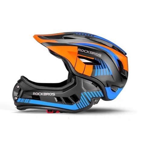 Kask rowerowy dziecięcy Rockbros full face wielokolorowy rozmiar S 48-53 cm
