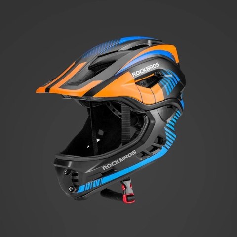 Kask rowerowy dziecięcy Rockbros full face wielokolorowy rozmiar S 48-53 cm