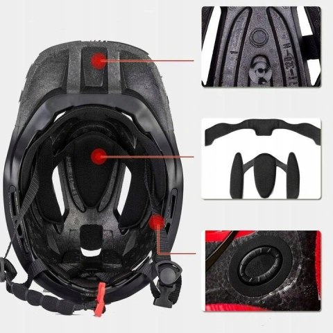 Kask rowerowy dziecięcy Rockbros full face wielokolorowy rozmiar S 48-53 cm