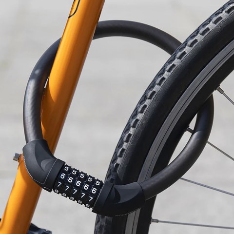Zapięcie rowerowe Rockbros RKS570-RD - linka stalowa, szyfr