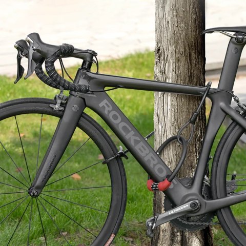 Zapięcie rowerowe Rockbros RKS570-RD - linka stalowa, szyfr