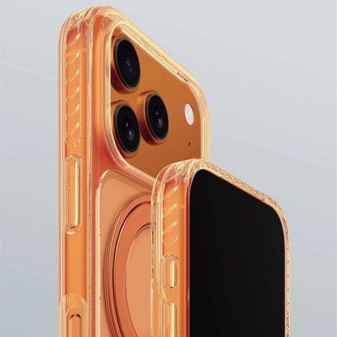 Etui AMAZINGTHING Titan Pro Spin na iPhone 17 Pro Max kompatybilne z MagSafe - pomarańczowe