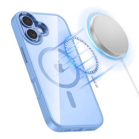 Etui Tech-Protect MagMat MagSafe na iPhone 17 - przezroczysto-niebieskie