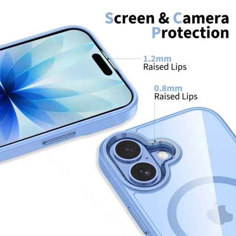 Etui Tech-Protect MagMat MagSafe na iPhone 17 - przezroczysto-niebieskie