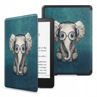 Etui do KINDLE PAPERWHITE V 5 6,8' SIGNATURE EDITION Słonik Zielone Braders
