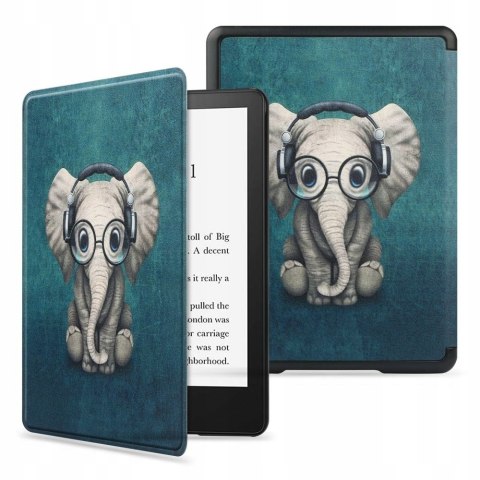 Etui do KINDLE PAPERWHITE V 5 6,8' SIGNATURE EDITION Słonik Zielone Braders