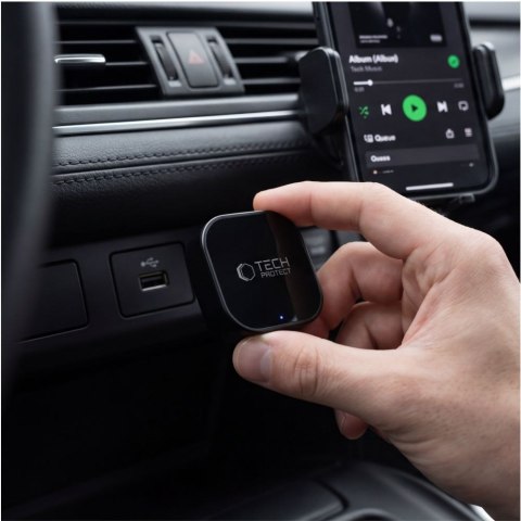 TECH-PROTECT ULTRABOOST CA01 APPLE CARPLAY / ANDROID AUTO ADAPTER USB BLUETOOTH 5.4 MATTE BLACK
