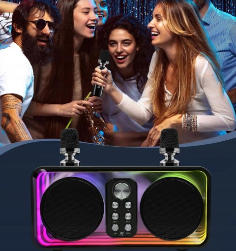Zestaw Karaoke Braders Bluetooth głośnik + 2 mikrofony LED impreza party
