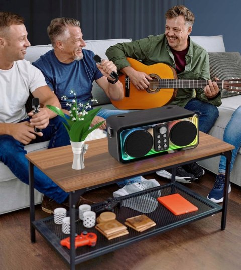 Zestaw Karaoke Braders Bluetooth głośnik + 2 mikrofony LED impreza party