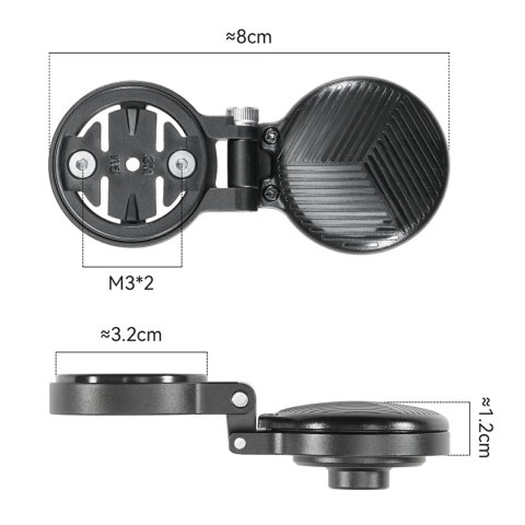 Uchwyt na licznik rowerowy Rockbros WT-2 z miejscem na AirTag - czarny