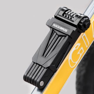 Zapięcie rowerowe Rockbros LFCXR0085 składane z szyfrem - czarne