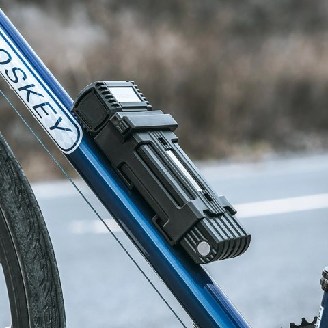Zapięcie rowerowe Rockbros LKXR2006 składane na klucz - czarne