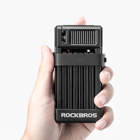 Zapięcie rowerowe Rockbros LKXR2010 składane na klucz - czarne