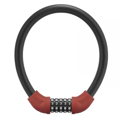 Zapięcie rowerowe Rockbros RKS870-BK na szyfr linka stalowa 85 cm - czerwone