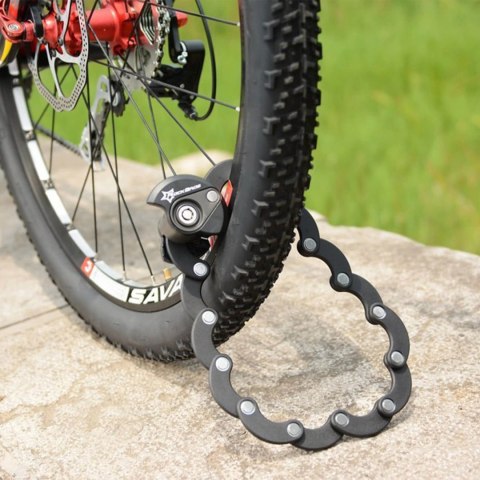Zapięcie rowerowe Rockbros WL798 składane U-lock - czarne