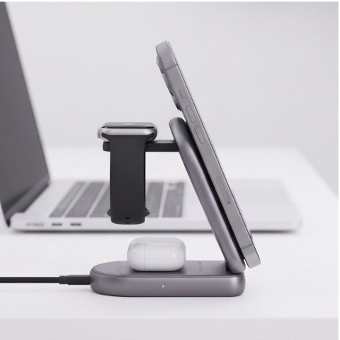 TECH-PROTECT A53 3IN1 MAGNETIC MAGSAFE WIRELESS CHARGER 25W QI2.2 DARK GREY
