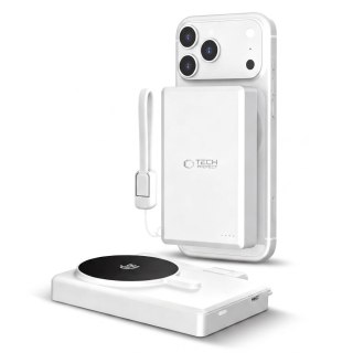 TECH-PROTECT PB40 LIFEMAG MAGSAFE POWER BANK 10000MAH 25W QI2.2 WHITE/SILVER