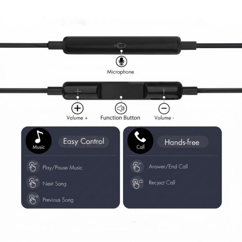 TECH-PROTECT ULTRABOOST MINI JACK EARPHONE CORE G3 BLACK