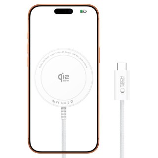 TECH-PROTECT A54 MAGNETIC MAGSAFE WIRELESS CHARGER 25W QI2.2 WHITE