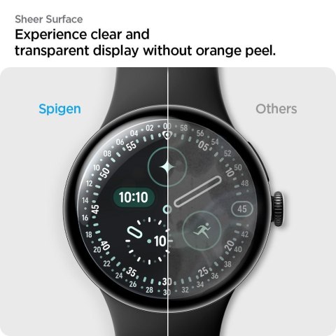 FOLIA HYDROŻELOWA SPIGEN ELITE SHIELD "EZ FIT" 2-PACK GOOGLE PIXEL WATCH 3 / 4 / 5 (41 MM) CLEAR