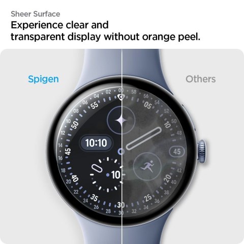 FOLIA HYDROŻELOWA SPIGEN ELITE SHIELD "EZ FIT" 2-PACK GOOGLE PIXEL WATCH 3 / 4 / 5 (45 MM) CLEAR
