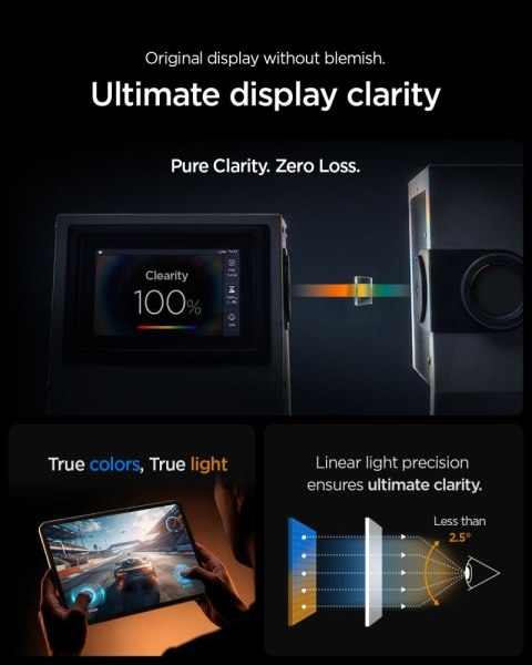 SZKŁO HARTOWANE SPIGEN ALM GLAS.TR T IPAD PRO 11" 5 / 6 / 2024-2025 CLEAR