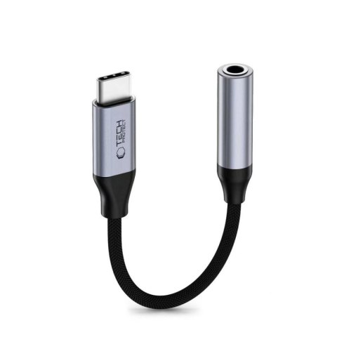 TECH-PROTECT ULTRABOOST ADAPTER USB-C TO MINI JACK 3.5MM DAC IRON GREY