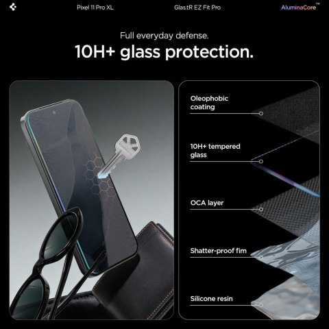 SZKŁO HARTOWANE SPIGEN GLAS.TR EZ FIT PRO AC 2-PACK GOOGLE PIXEL 11 PRO XL CLEAR