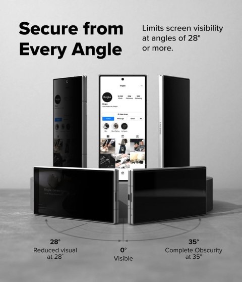 SZKŁO PRYWATYZUJĄCE RINGKE COVER DISPLAY EASY SLIDE 360 2-PACK GALAXY Z FOLD 8 ULTRA PRIVACY