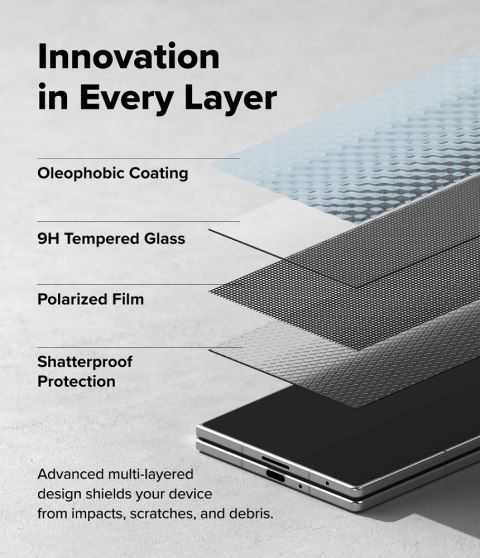 SZKŁO PRYWATYZUJĄCE RINGKE COVER DISPLAY EASY SLIDE 360 2-PACK GALAXY Z FOLD 8 ULTRA PRIVACY