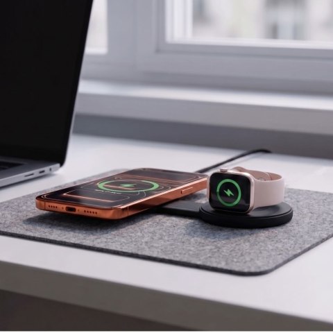 TECH-PROTECT A55 2IN1 MAGNETIC MAGSAFE WIRELESS CHARGER 25W QI2.2 BLACK