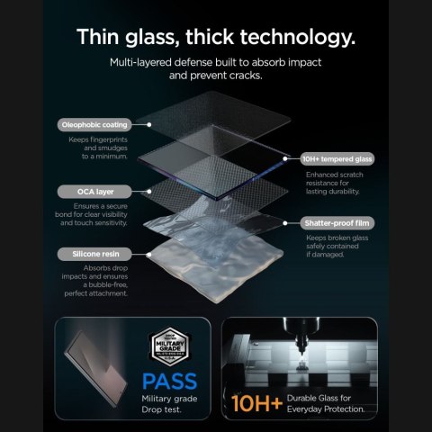 SZKŁO HARTOWANE SPIGEN GLAS.TR EZ FIT PRO 2-PACK GALAXY Z FOLD 7 / 8 ULTRA PRIVACY