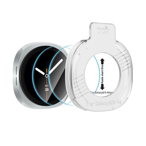 SZKŁO HARTOWANE TECH-PROTECT EASY SET+ 2-PACK SAMSUNG GALAXY WATCH 8 / 9 (40 MM) CLEAR
