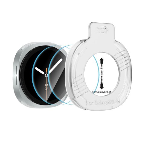 SZKŁO HARTOWANE TECH-PROTECT EASY SET+ 2-PACK SAMSUNG GALAXY WATCH 8 / 9 (44 MM) CLEAR