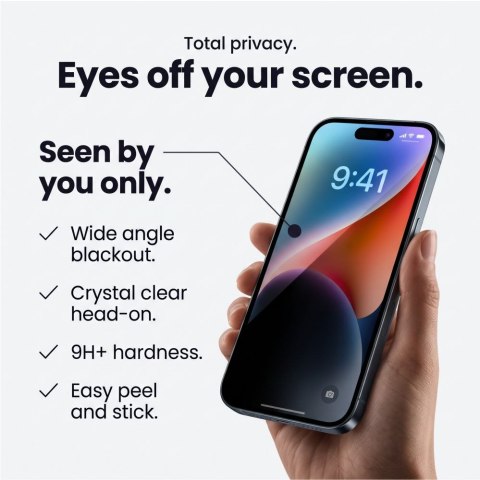 SZKŁO PRYWATYZUJĄCE TECH-PROTECT GLASS SPY+ 2-PACK IPHONE 18 PRO PRIVACY