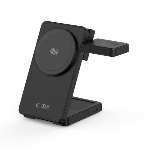 TECH-PROTECT A56 3IN1 MAGNETIC MAGSAFE WIRELESS CHARGER 25W QI2.2 BLACK
