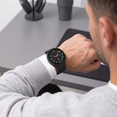 TECH-PROTECT DEFENSE 2-PACK SAMSUNG GALAXY WATCH 8 / 9 (44 MM) MATTE BLACK & CLEAR