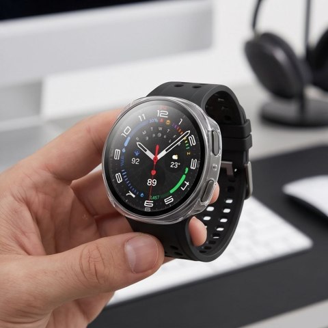 TECH-PROTECT DEFENSE 2-PACK SAMSUNG GALAXY WATCH 8 / 9 (44 MM) MATTE BLACK & CLEAR