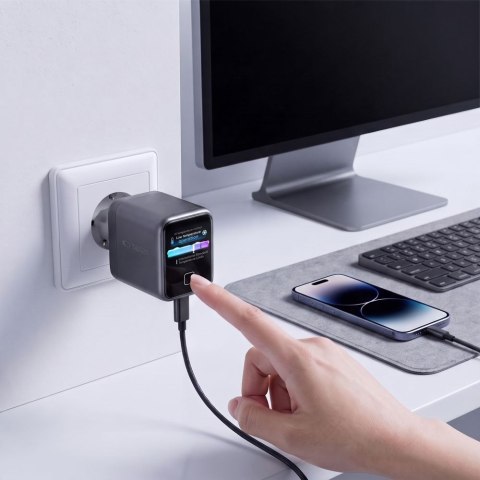 TECH-PROTECT POWERVISION NC45W-GAN 1-PORT NETWORK CHARGER PD 45W DARK GREY