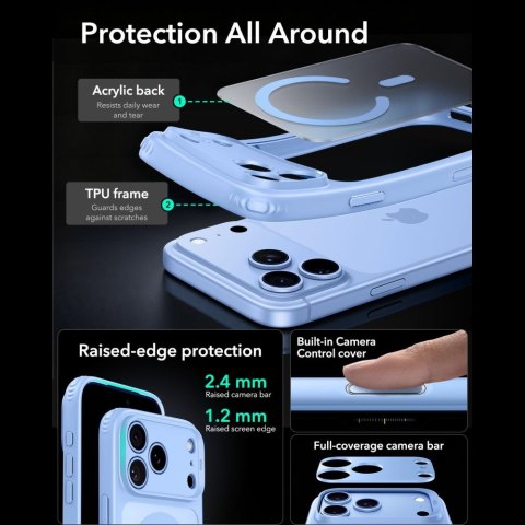 ESR CLASSIC HYBRID MAGSAFE IPHONE 17 PRO / 18 PRO FROSTED LIGHT BLUE