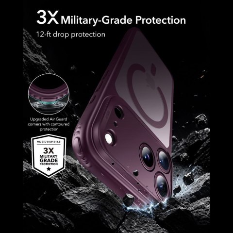 ESR CLASSIC HYBRID MAGSAFE IPHONE 17 PRO MAX / 18 PRO MAX FROSTED DEEP BURGUNDY