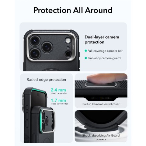 ESR CYBER TOUGH KICKSTAND MAGSAFE IPHONE 17 PRO / 18 PRO BLACK