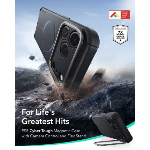 ESR CYBER TOUGH KICKSTAND MAGSAFE IPHONE 17 PRO MAX / 18 PRO MAX BLACK