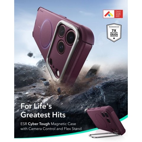 ESR CYBER TOUGH KICKSTAND MAGSAFE IPHONE 17 PRO MAX / 18 PRO MAX DEEP BURGUNDY