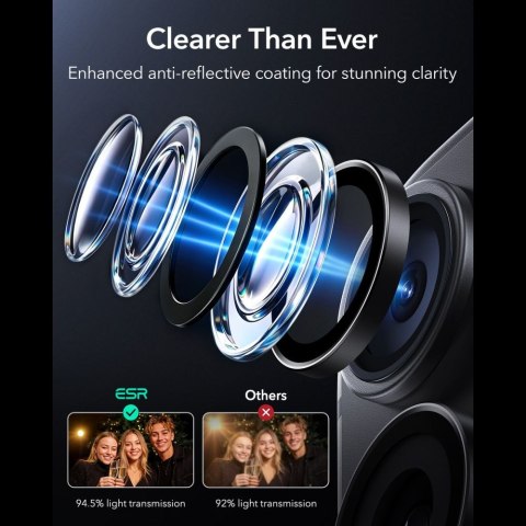 OSŁONA NA APARAT ESR ARMORITE CAMERA PROTECTOR 2-PACK IPHONE 18 PRO / 18 PRO MAX BLACK