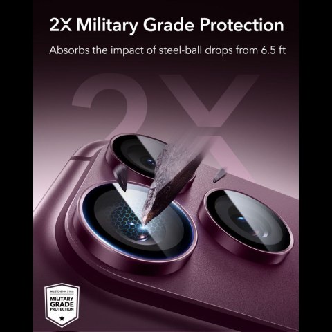 OSŁONA NA APARAT ESR ARMORITE CAMERA PROTECTOR IPHONE 18 PRO / 18 PRO MAX DEEP BURGUNDY